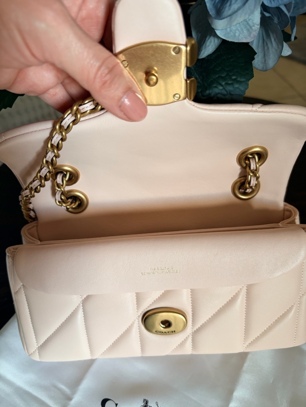 Coach Quilted tabby 20 soft pink/cream - Picture 4 of 6